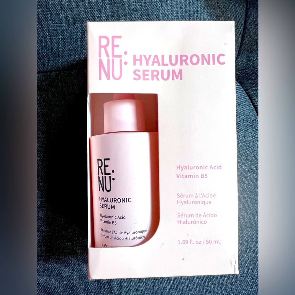 RE NU Hyaluronic Serum Hydration Vitamin B Booster NEW antiaging skincare 1.69oz
